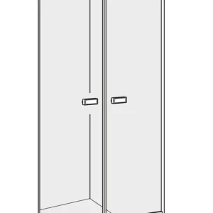 Porte battante Alterna lin.3 Noir mat Verre clair CareTec Pro Livraison Express